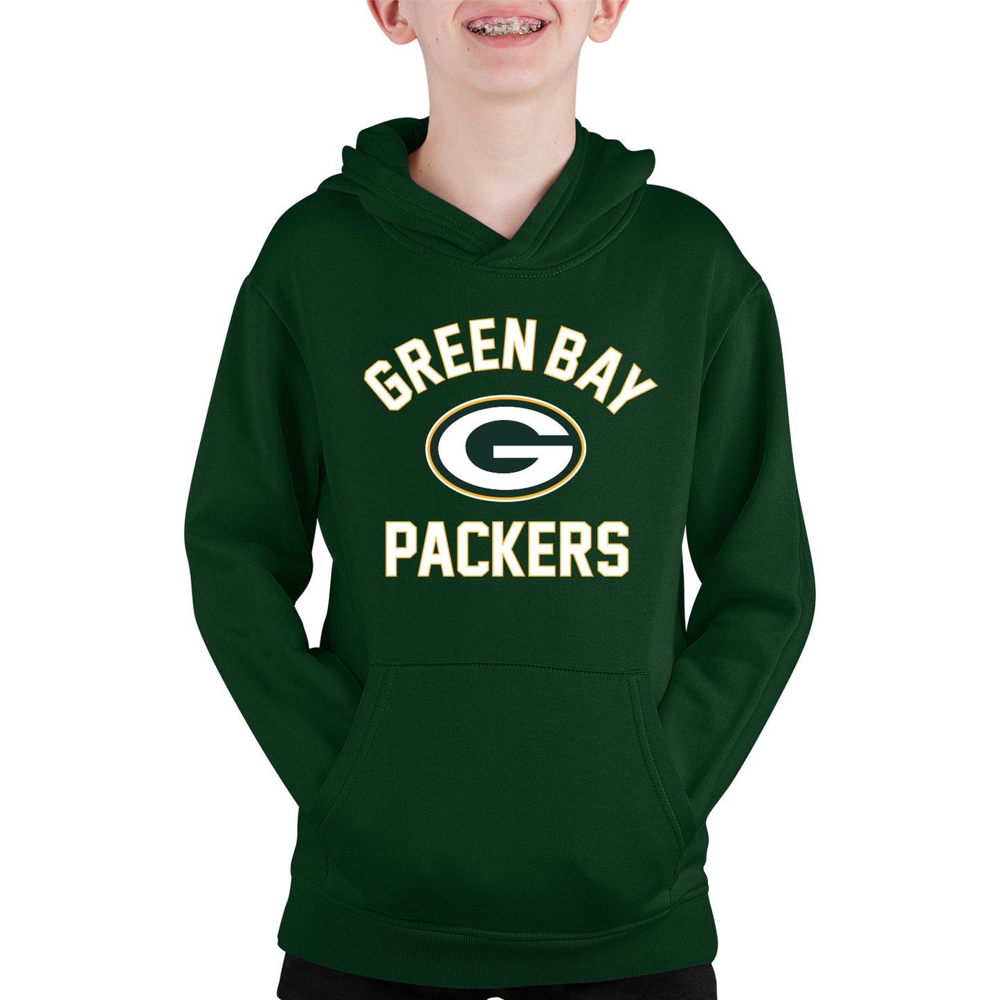 Green Bay Packers NFL Youth Gameday Hooded Sweatshirt - Forest Green