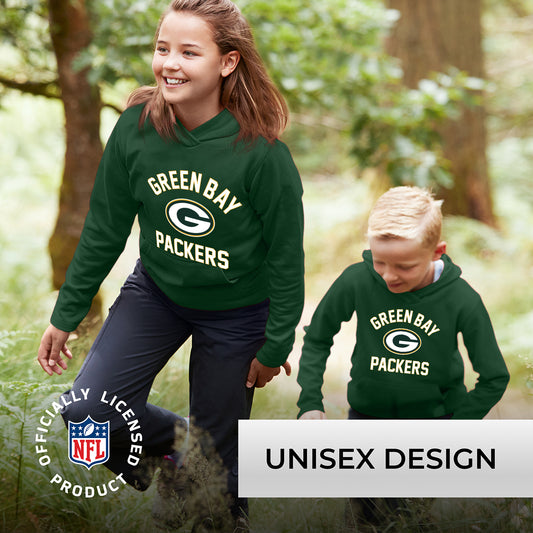 Green Bay Packers NFL Youth Gameday Hooded Sweatshirt - Forest Green