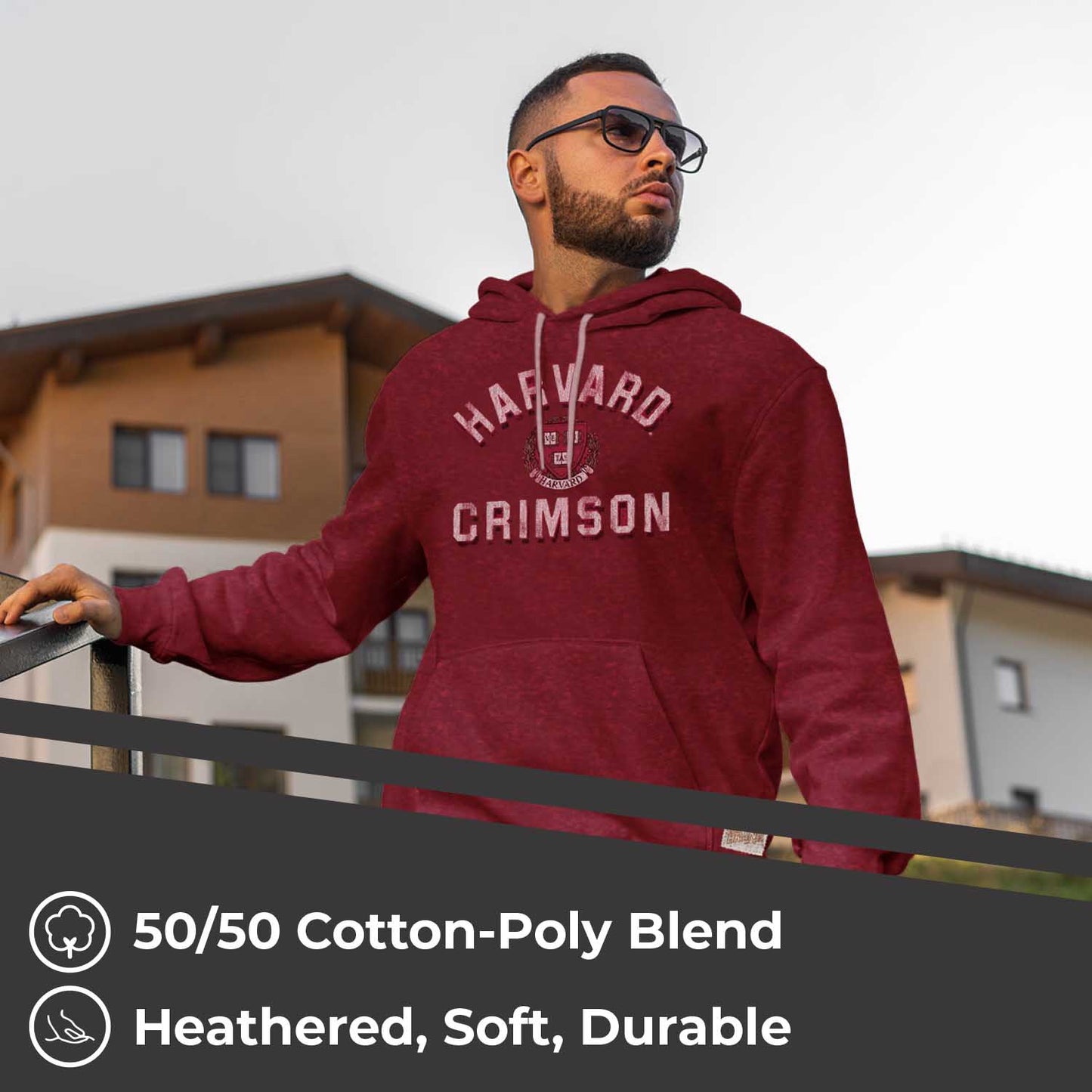 Harvard Crimson Adult University Hoodie - Crimson