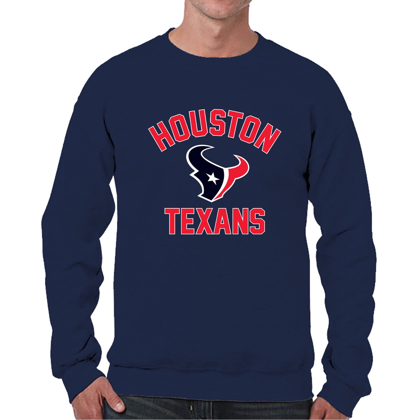 Houston Texans NFL Adult Gameday Football Crewneck Sweatshirt - Navy