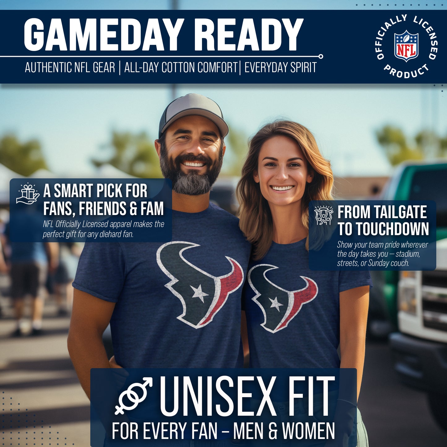 Houston Texans NFL Modern Throwback T-shirt - Navy