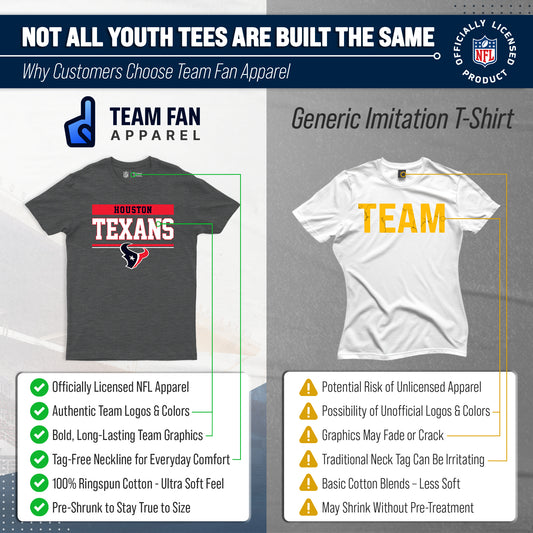 Houston Texans NFL Youth Short Sleeve Charcoal T Shirt - Charcoal