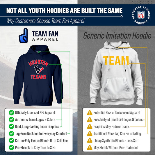 Houston Texans NFL Youth Gameday Hooded Sweatshirt - Navy