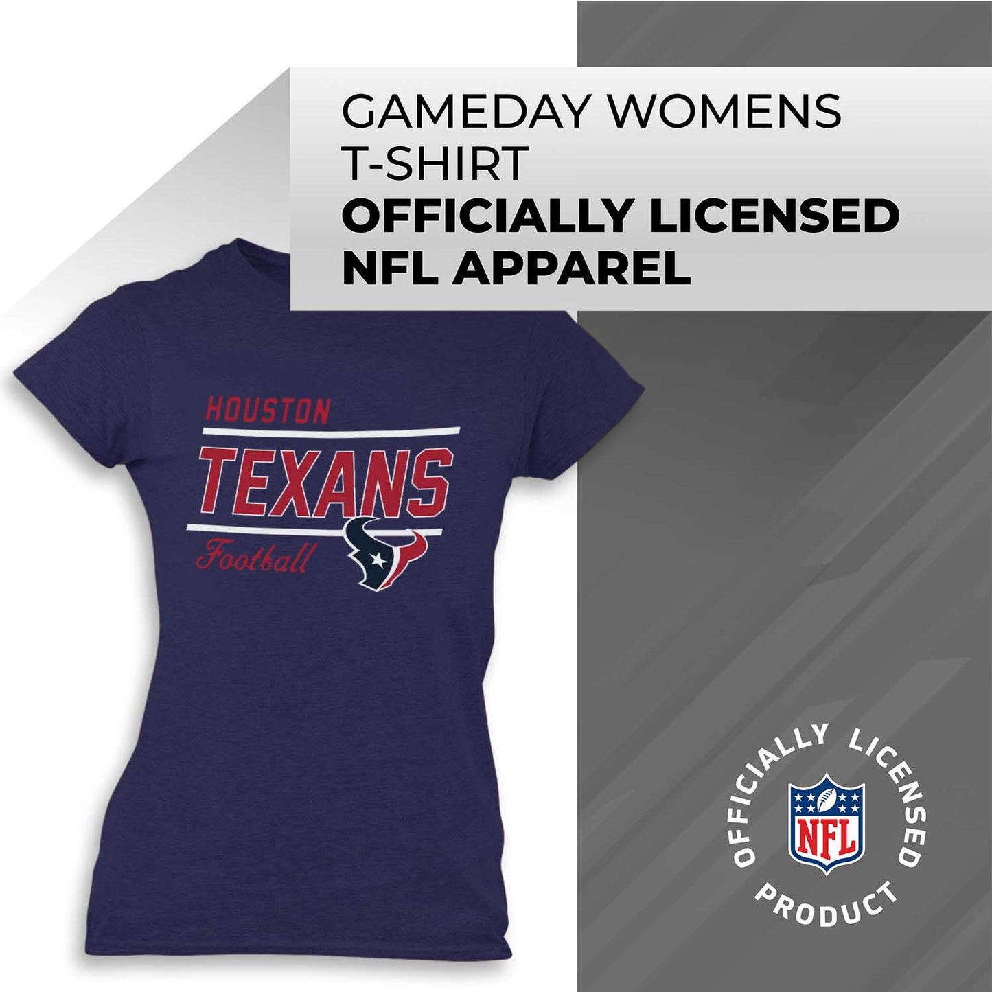 Houston Texans NFL Womens Plus Size Relaxed Fit T-Shirt - Navy