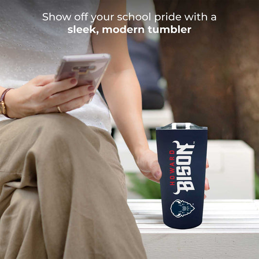 Howard University NCAA Stainless Steel Tumbler perfect for Gameday - Navy