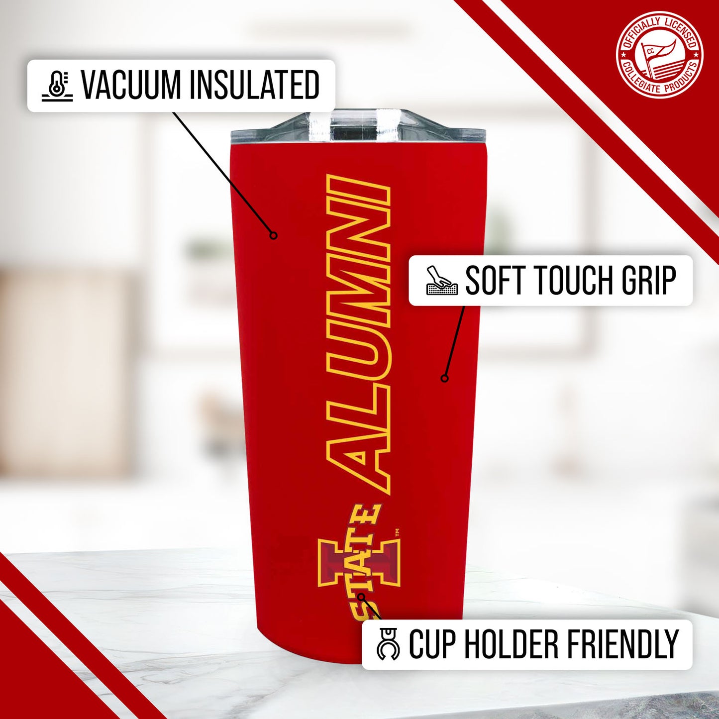Iowa State Cyclones Collegiate Stainless Steel Travel Tumbler for Alumni - Maroon