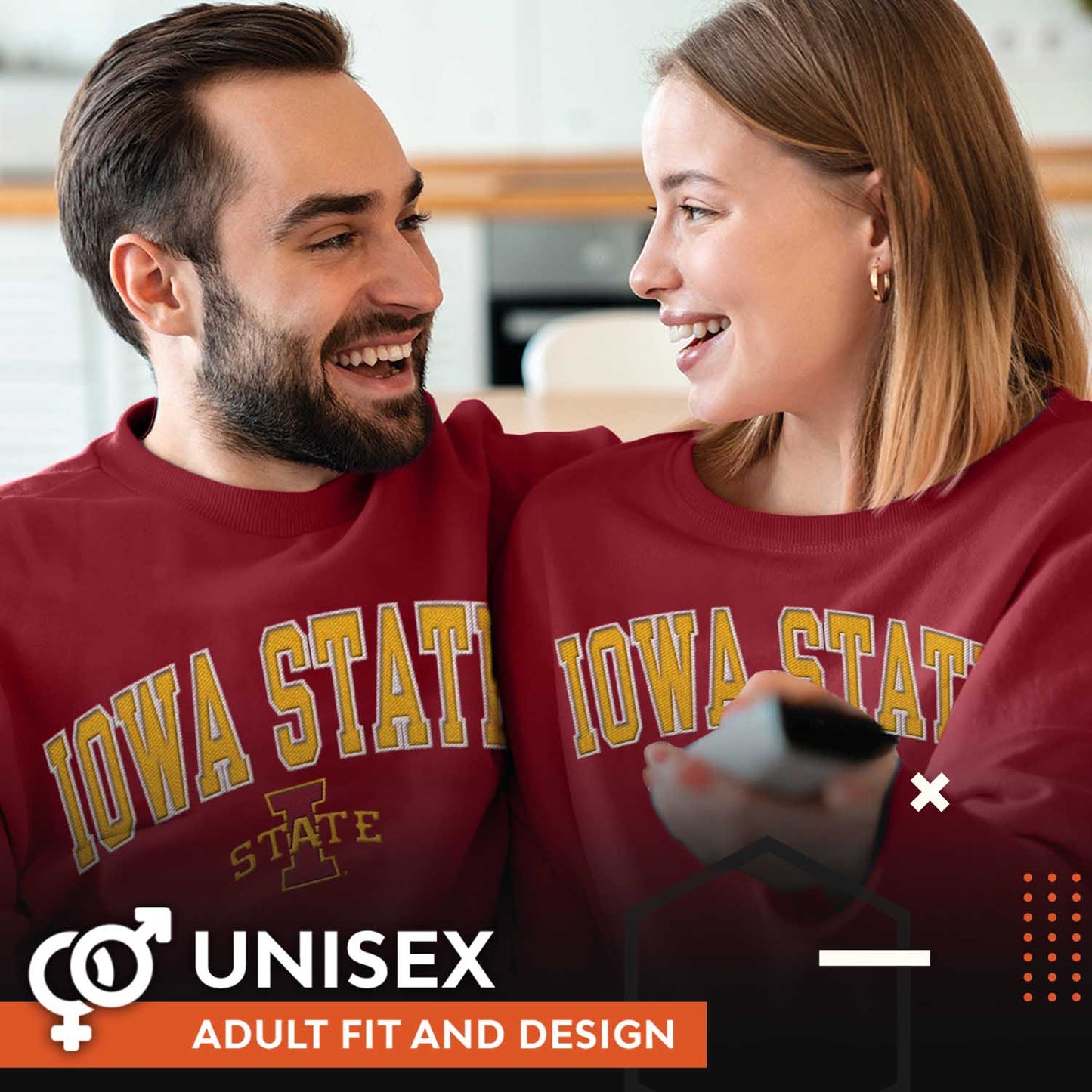 Iowa State Cyclones NCAA Adult Tackle Twill Crewneck Sweatshirt - Cardinal