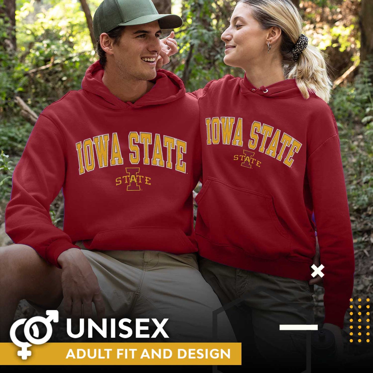 Iowa State Cyclones NCAA Adult Tackle Twill Hooded Sweatshirt - Cardinal