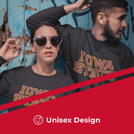 Iowa State Cyclones NCAA Adult Charcoal Crewneck Fleece Sweatshirt - Charcoal