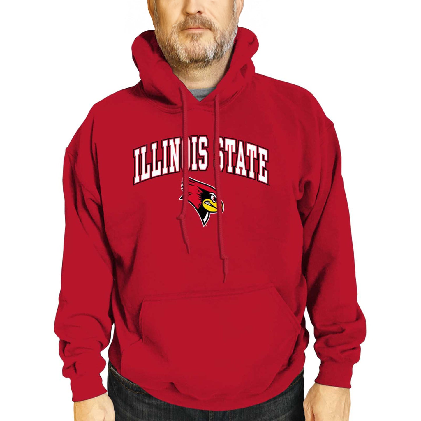 Illinois State Redbirds Adult Arch & Logo Soft Style Gameday Hooded Sweatshirt - Red