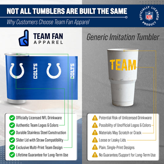 Indianapolis Colts NFL 20oz Gameday Stainless Steel Tumbler - Royal