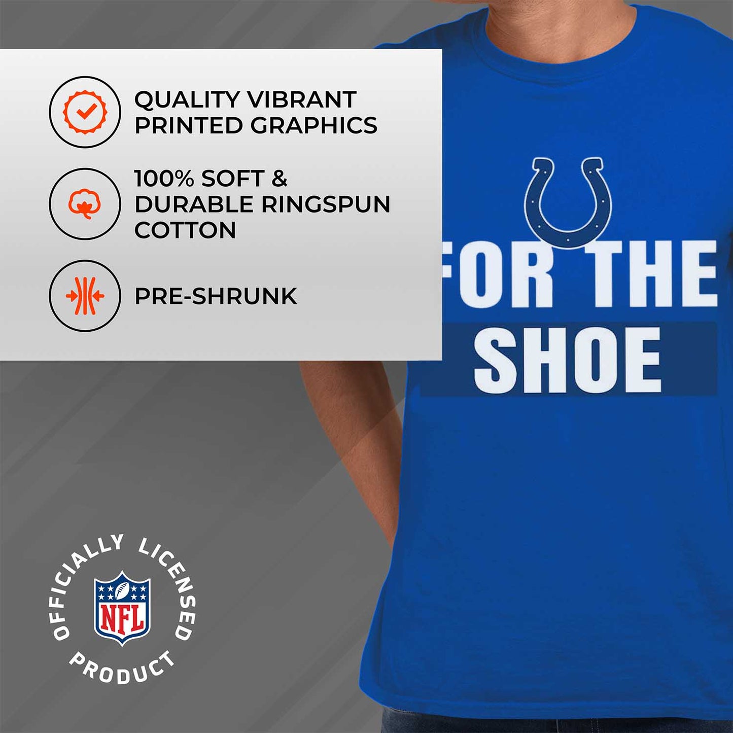 Indianapolis Colts NFL Adult Team Slogan Unisex T-Shirt - Royal