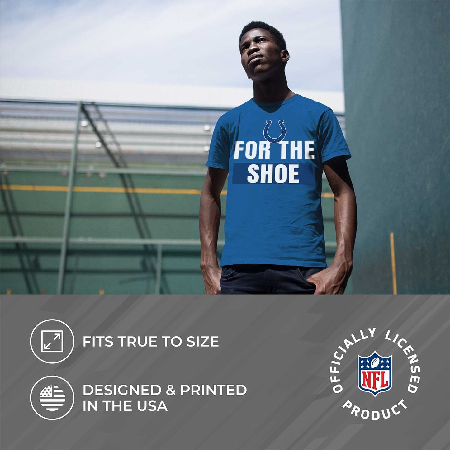 Indianapolis Colts NFL Adult Team Slogan Unisex T-Shirt - Royal