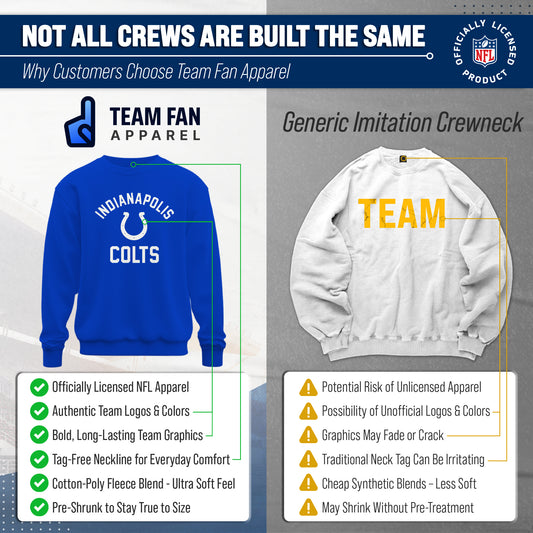 Indianapolis Colts NFL Adult Gameday Football Crewneck Sweatshirt - Royal