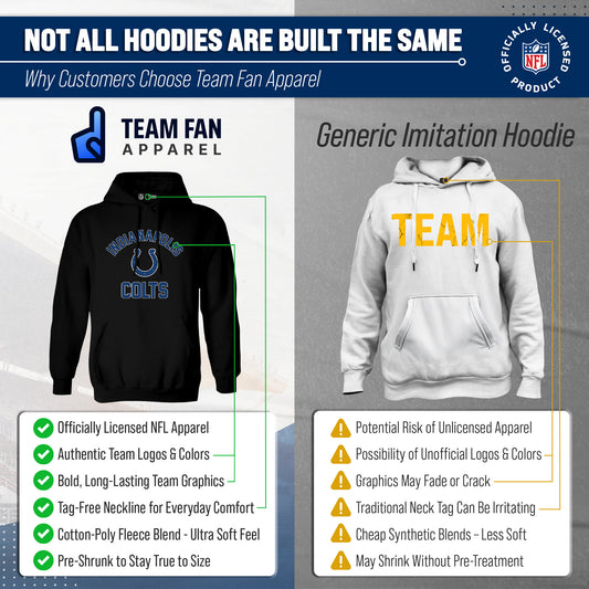 Indianapolis Colts NFL Adult Gameday Hooded Sweatshirt - Black