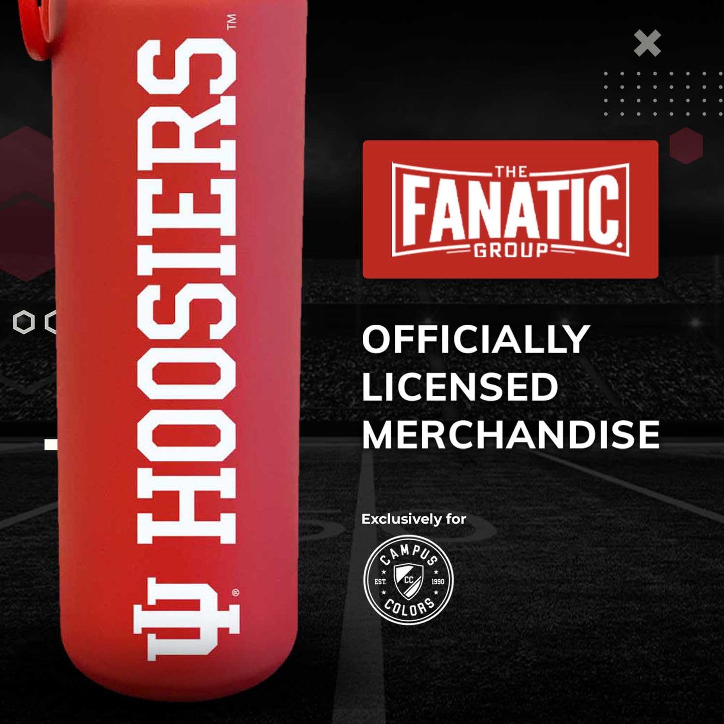 Indiana Hoosiers NCAA Stainless Steel Water Bottle - Crimson