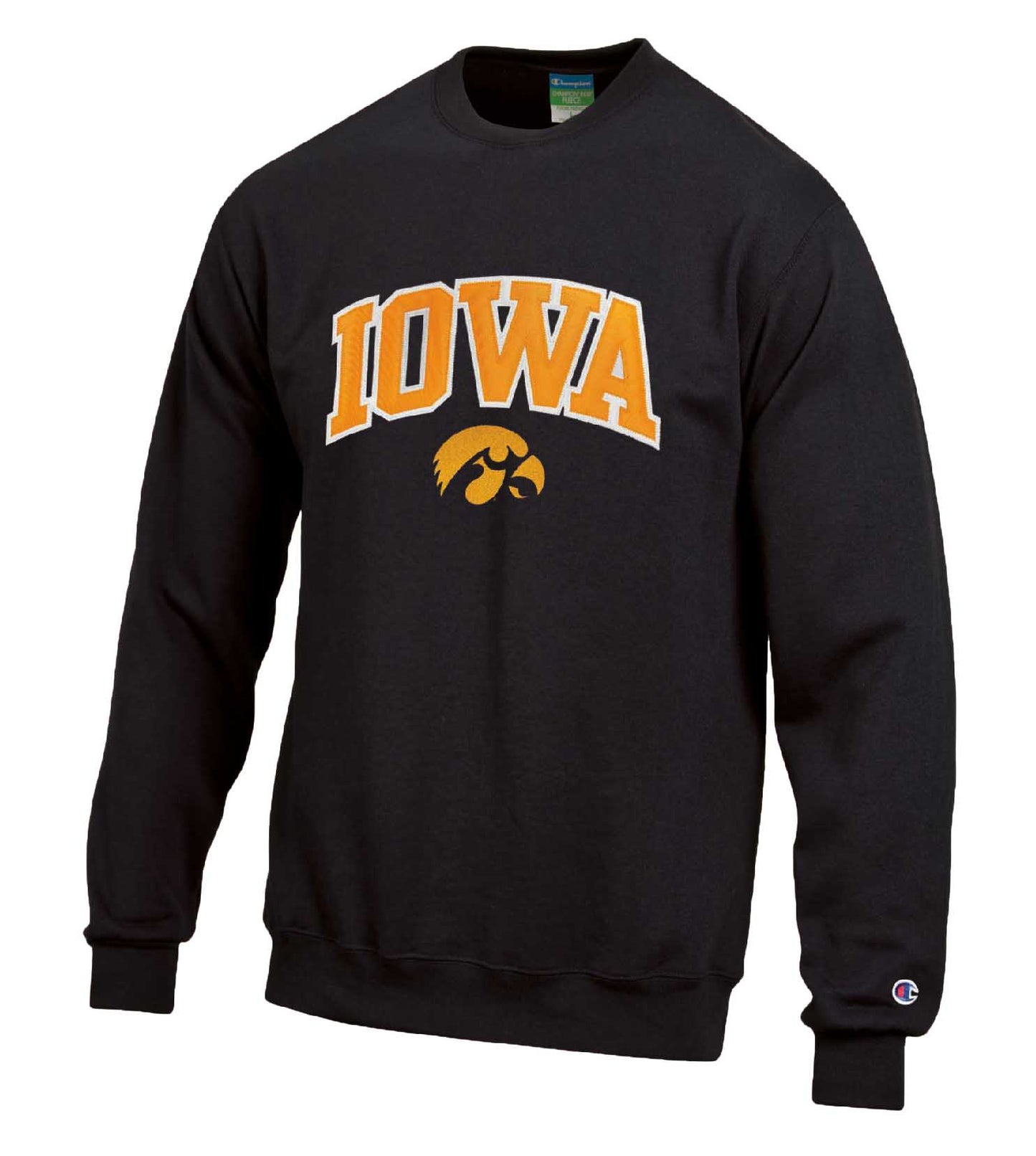 Iowa Hawkeyes Adult Tackle Twill Crewneck - Black