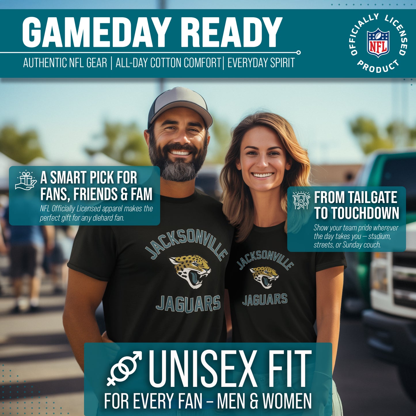 Jacksonville Jaguars NFL Adult Gameday T-Shirt - Black