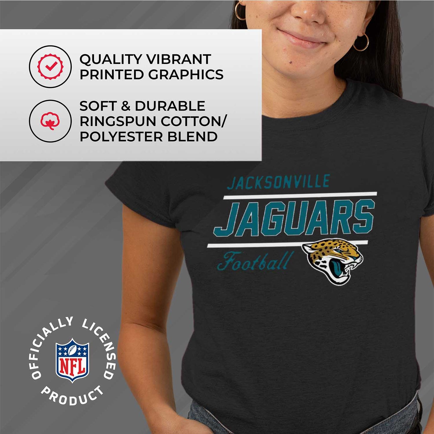 Jacksonville Jaguars NFL Gameday Women's Relaxed Fit T-shirt - Black