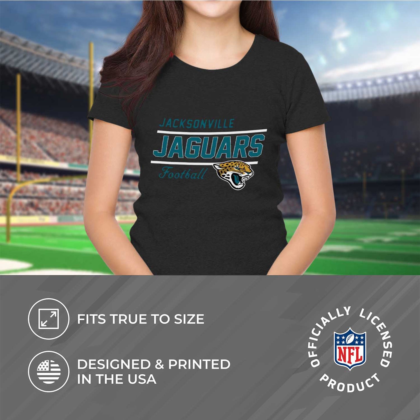 Jacksonville Jaguars NFL Gameday Women's Relaxed Fit T-shirt - Black