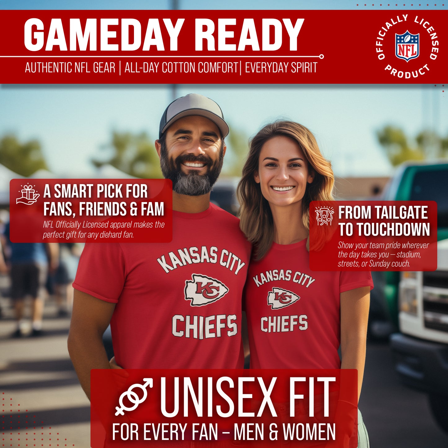 Kansas City Chiefs NFL Adult Gameday T-Shirt - Red