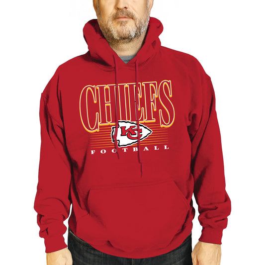 Kansas City Chiefs NFL Adult Unisex Overtime Blueprint Soft Fleece Hooded Sweatshirt - Red