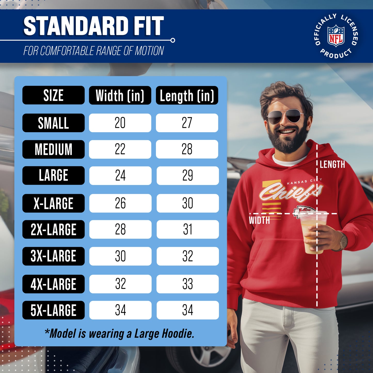 Kansas City Chiefs NFL Adult Unisex Retro Script Ultra Soft Fleece Hooded Sweatshirt - Red