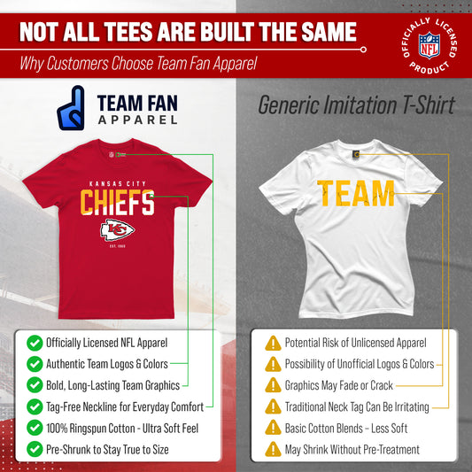 Kansas City Chiefs Adult NFL Diagonal Fade Color Block T-Shirt - Red