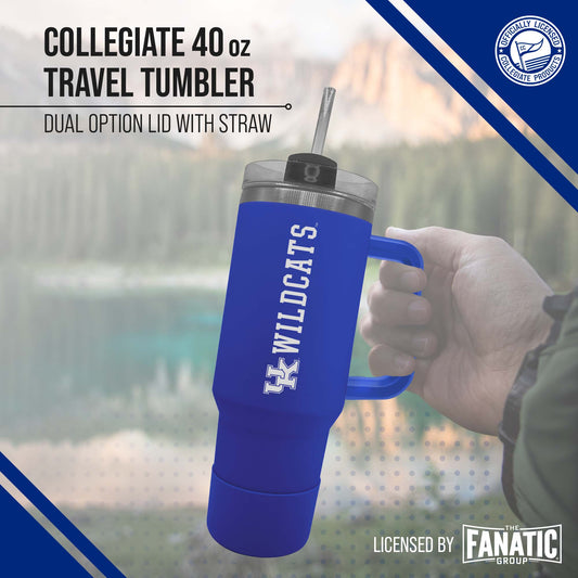 Kentucky Wildcats College & University 40 oz Travel Tumbler With Handle - Royal