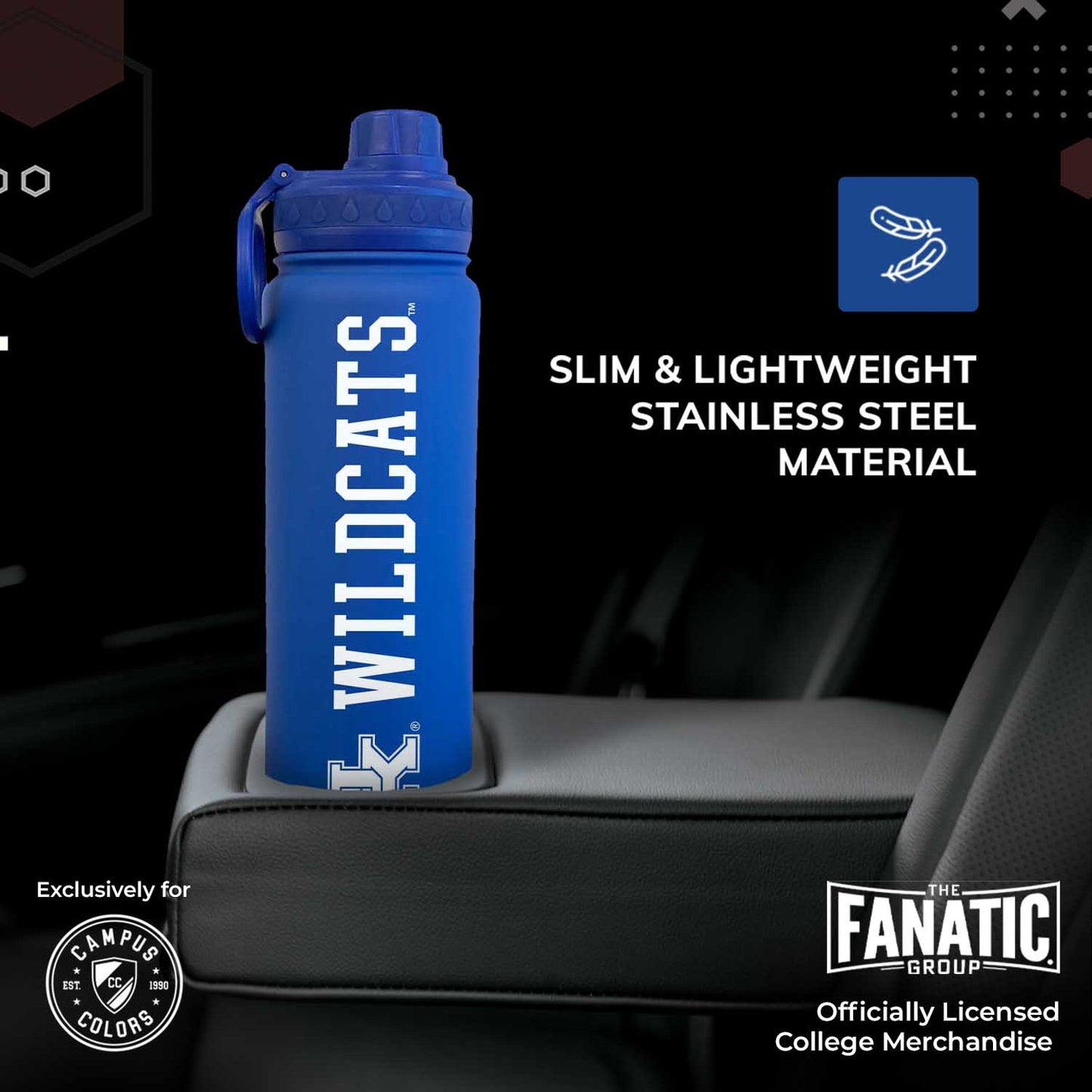 Kentucky Wildcats NCAA Stainless Steel Water Bottle - Royal