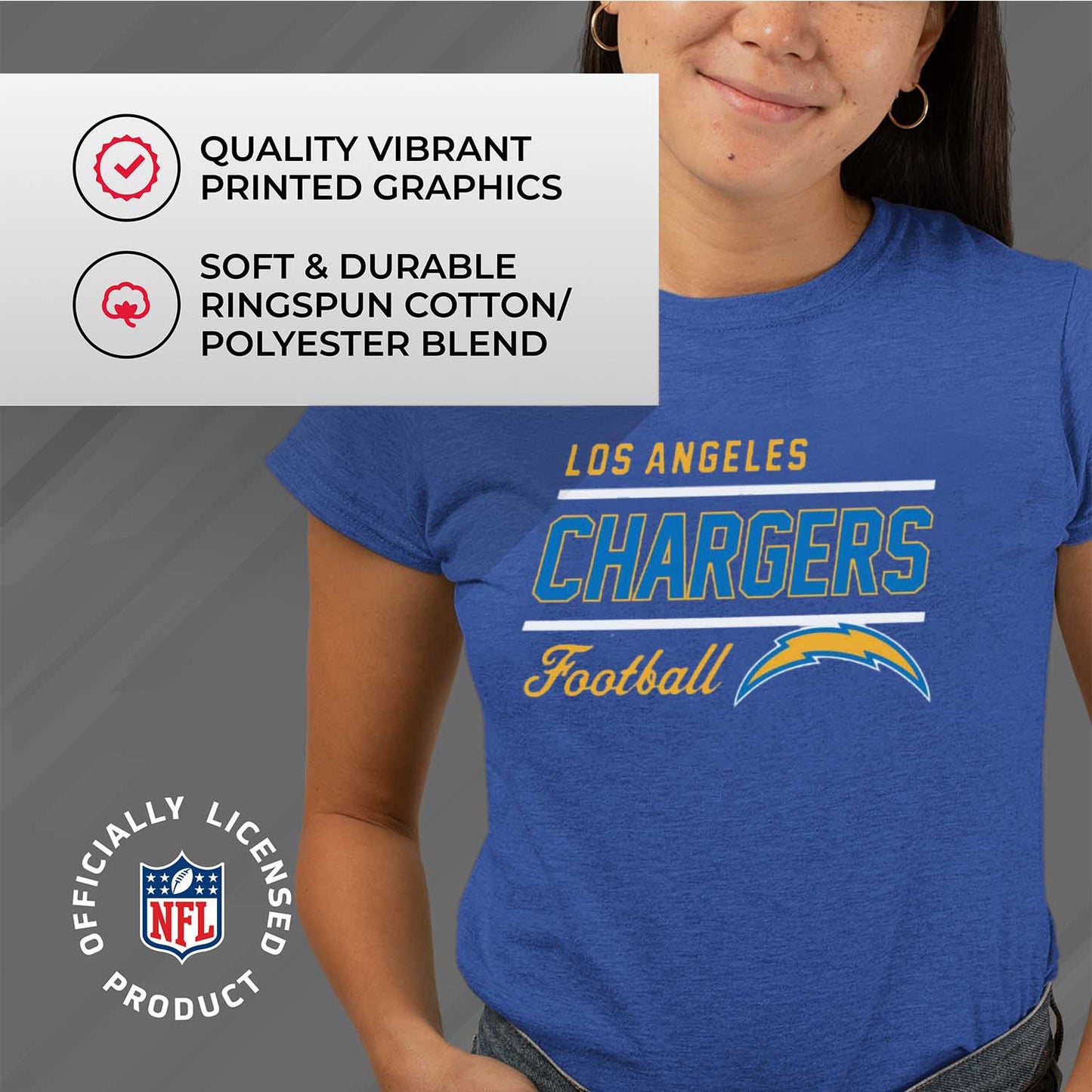 Los Angeles Chargers NFL Gameday Women's Relaxed Fit T-shirt - Royal