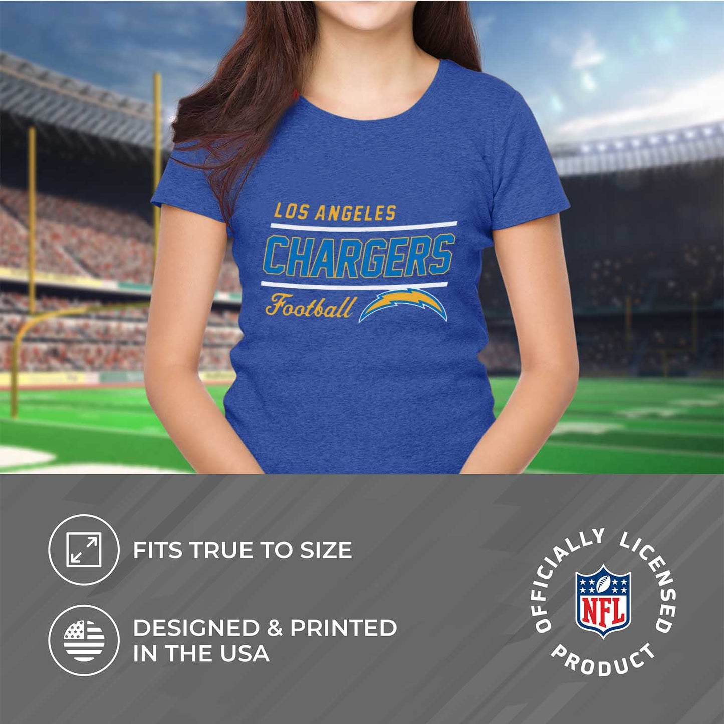 Los Angeles Chargers NFL Gameday Women's Relaxed Fit T-shirt - Royal