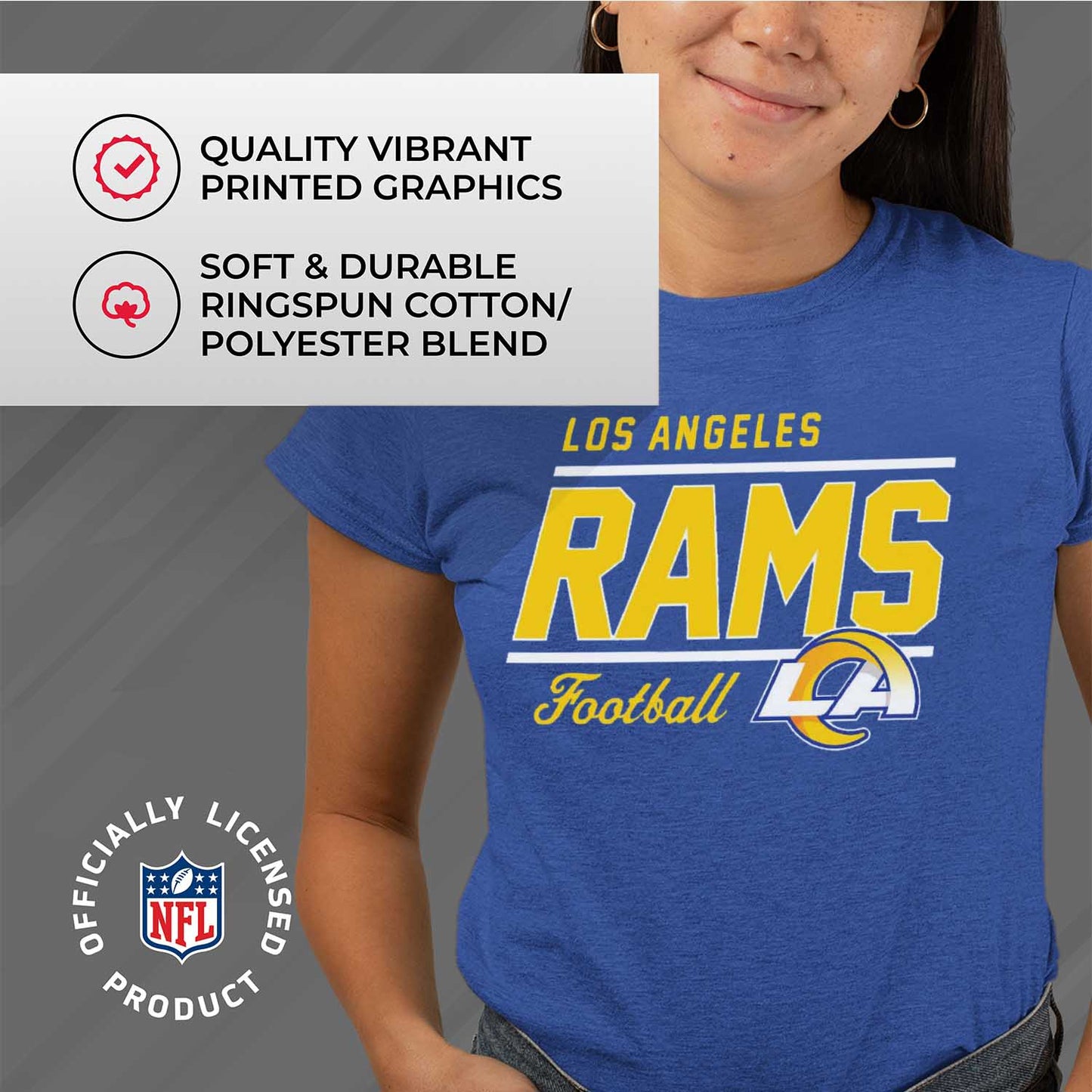 Los Angeles Rams NFL Gameday Women's Relaxed Fit T-shirt - Royal