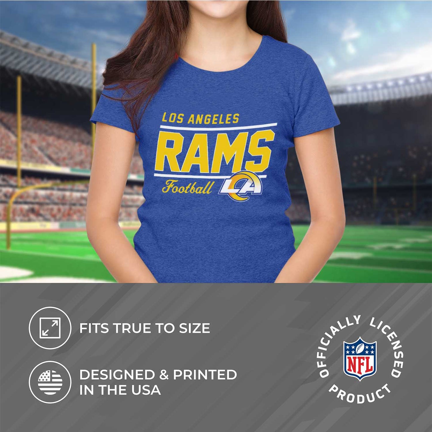 Los Angeles Rams NFL Gameday Women's Relaxed Fit T-shirt - Royal