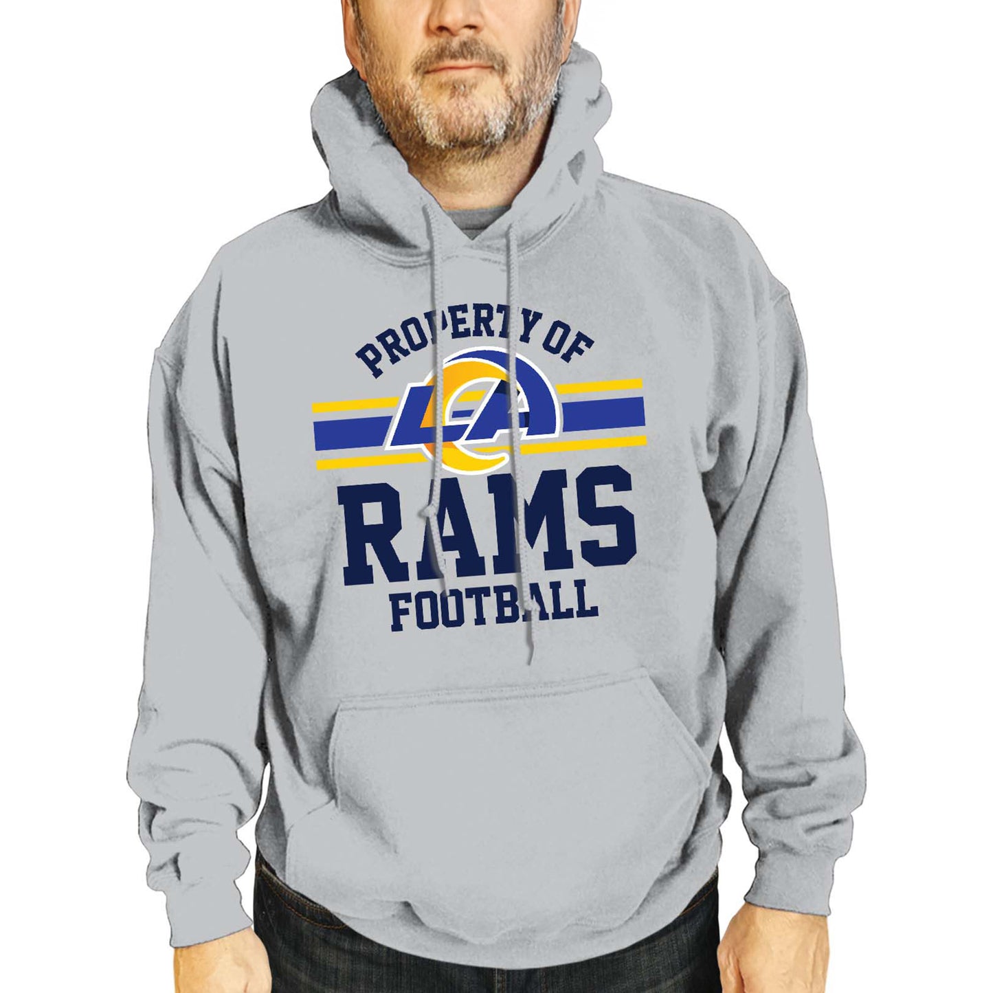 Los Angeles Rams NFL Adult Property Of Hooded Sweatshirt - Sport Gray