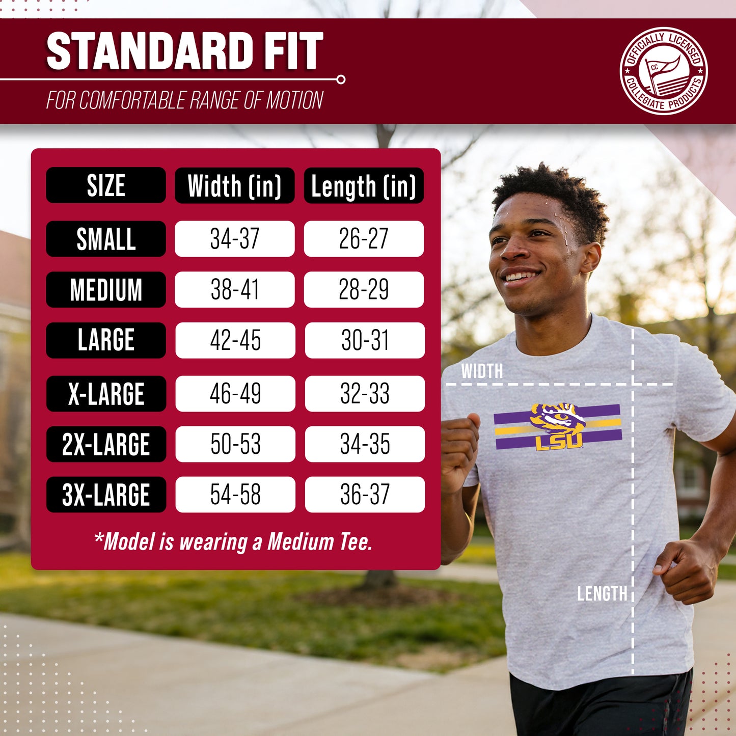 LSU Tigers Unisex NCAA Scholarship Cloud Jersey Athletic Short Sleeve Performance Tee - Gray Heather