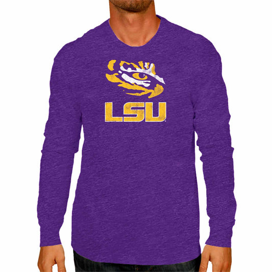 LSU Tigers NCAA MVP Adult Long-Sleeve Shirt - Purple