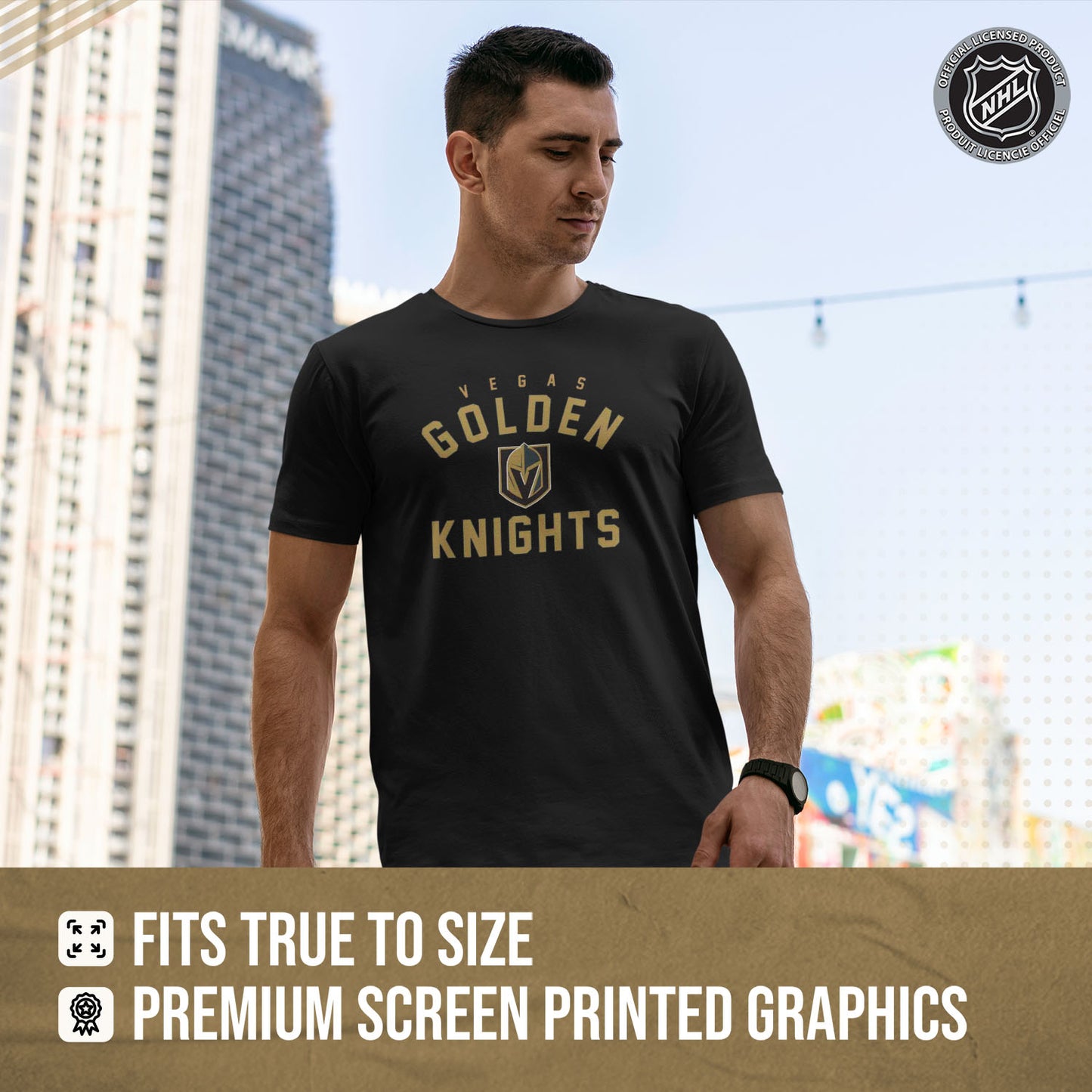 Las Vegas Golden Knights NHL Adult Game Day Unisex T-Shirt - Black