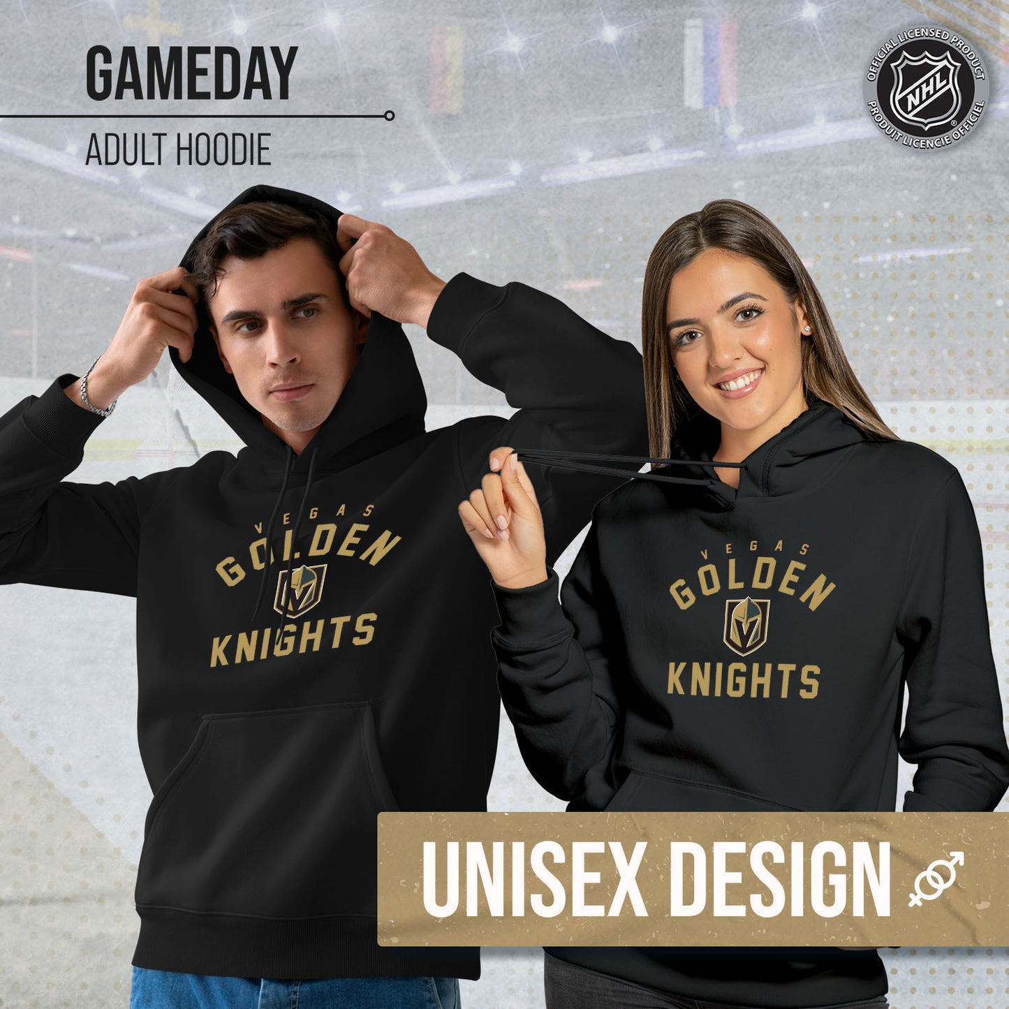 Las Vegas Golden Knights Adult NHL Gameday Hooded Sweatshirt - Black