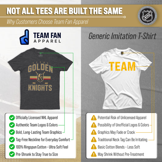 Las Vegas Golden Knights NHL Adult Faceoff Tag-Less T-Shirt - Black