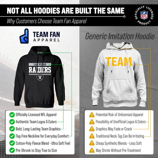 Las Vegas Raiders NFL Adult Gameday Charcoal Hooded Sweatshirt - Charcoal