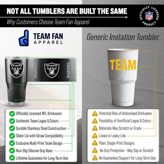 Las Vegas Raiders NFL 30oz Gameday Stainless Steel Tumbler - Black