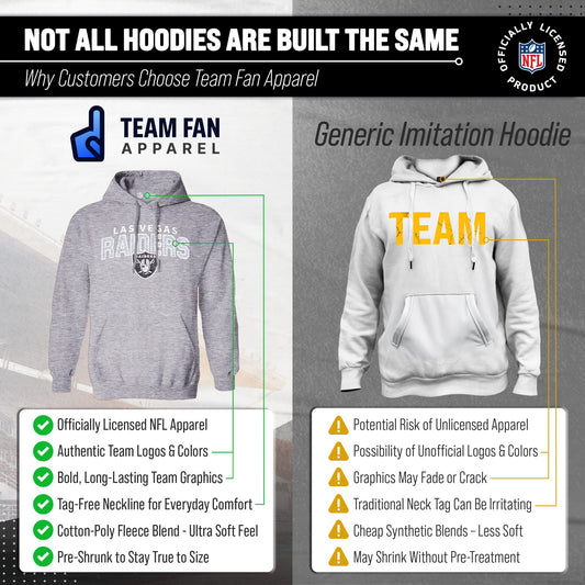 Las Vegas Raiders NFL Adult Unisex Starting Fresh Ultra Soft Fleece Hooded Sweatshirt - Athletic Heather