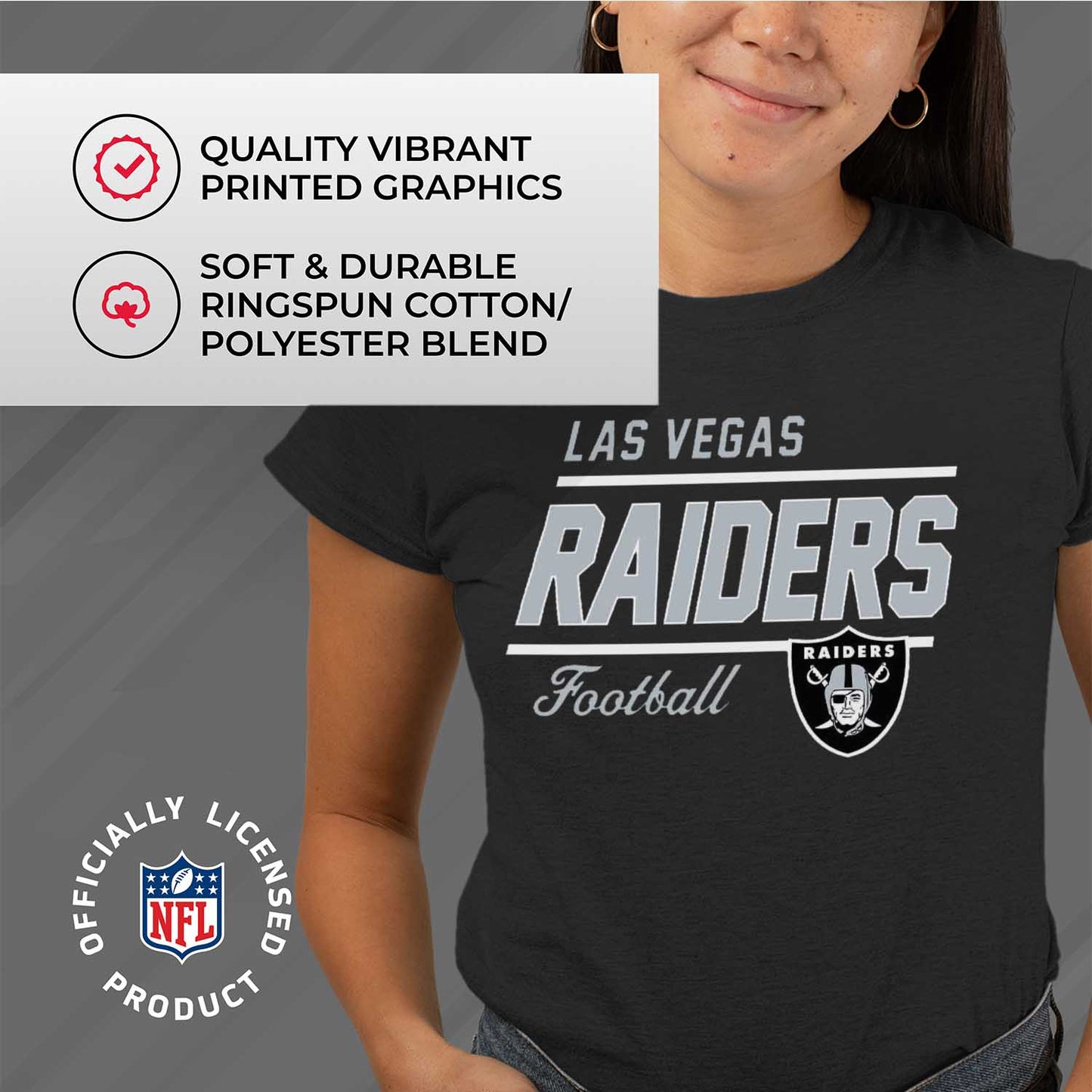 Las Vegas Raiders NFL Gameday Women's Relaxed Fit T-shirt - Black