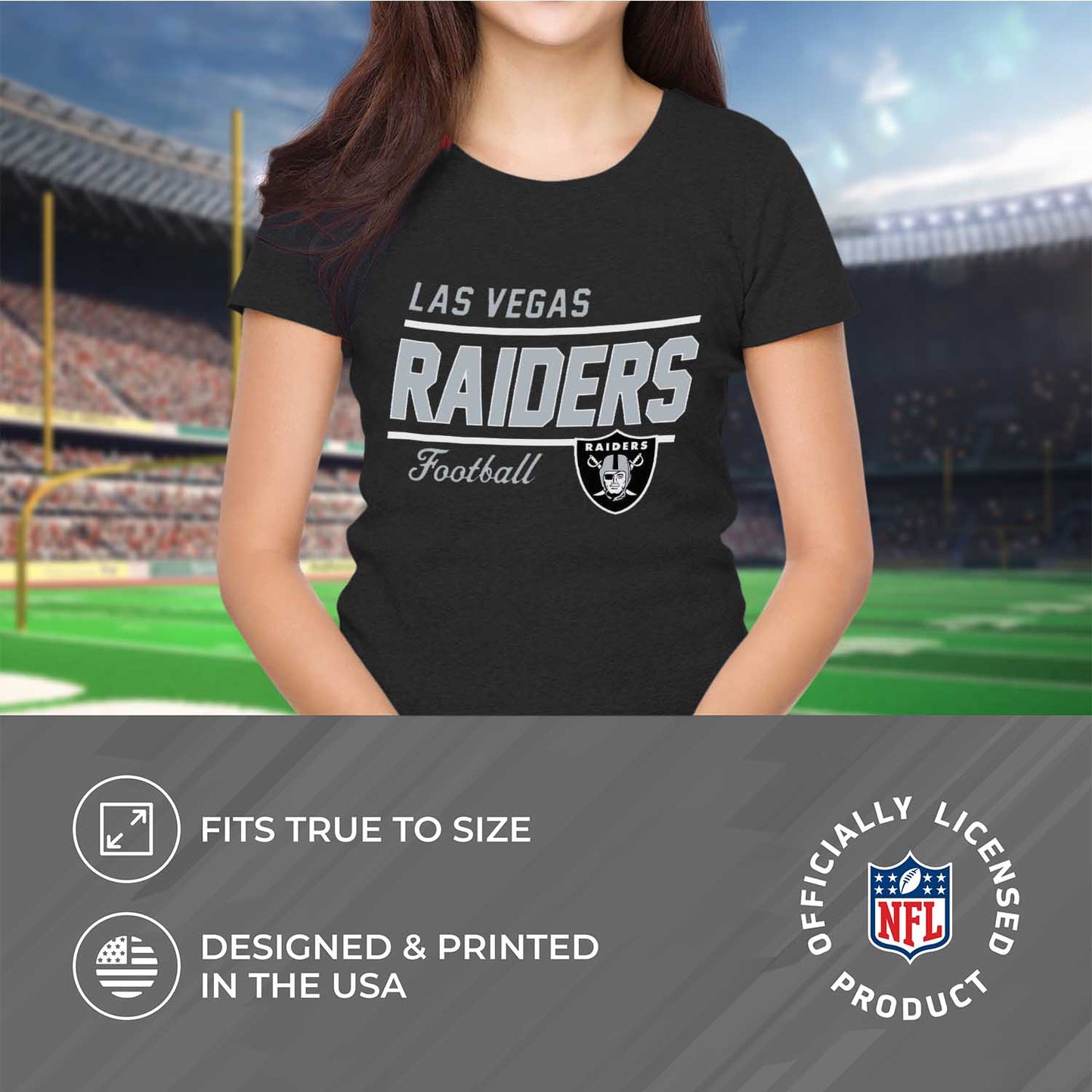 Las Vegas Raiders NFL Gameday Women's Relaxed Fit T-shirt - Black