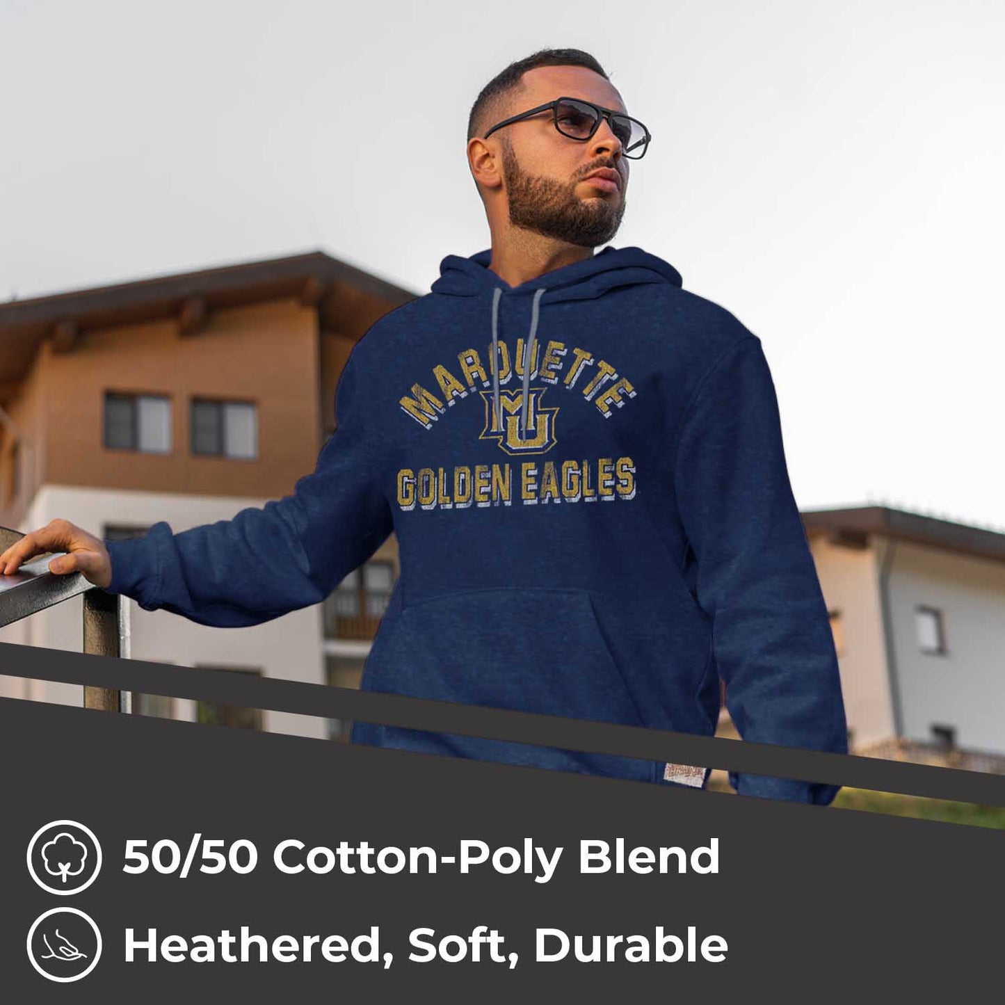 Marquette Golden Eagles Adult University Hoodie - Navy