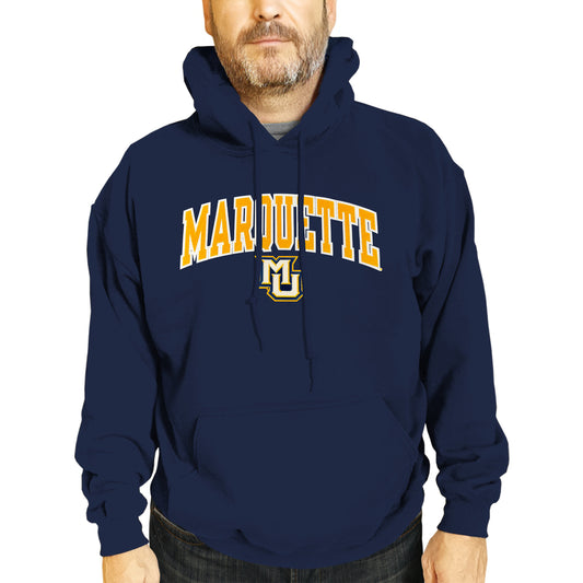 Marquette Golden Eagles NCAA Adult Tackle Twill Hooded Sweatshirt - Navy