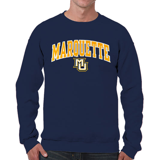 Marquette Golden Eagles NCAA Adult Tackle Twill Crewneck Sweatshirt - Navy