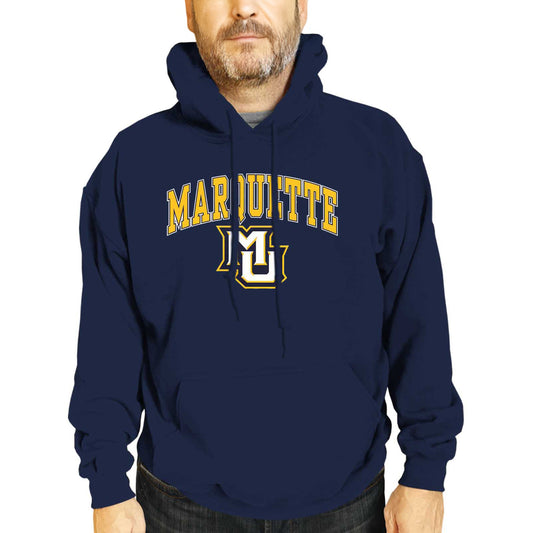 Marquette Golden Eagles Adult Arch & Logo Soft Style Gameday Hooded Sweatshirt - Navy