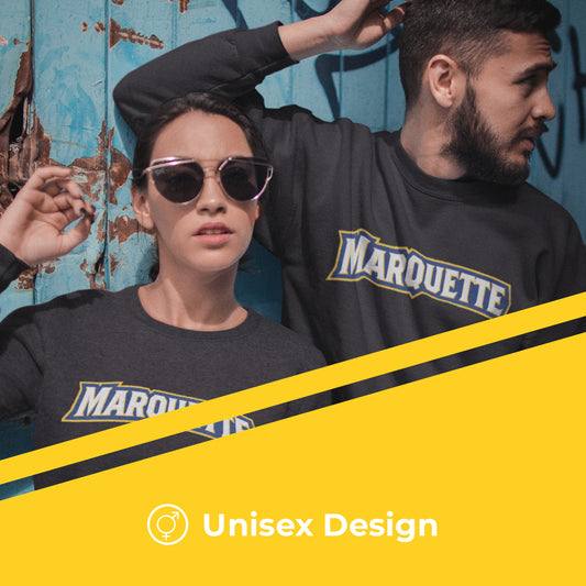 Marquette Golden Eagles NCAA Adult Charcoal Crewneck Fleece Sweatshirt - Charcoal